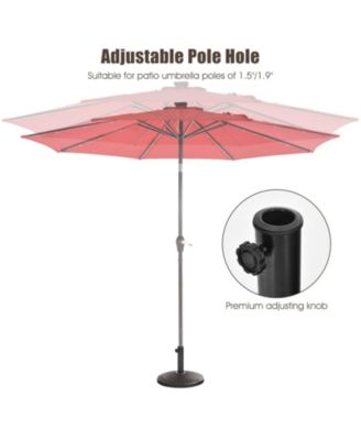 22Lbs Patio Resin Umbrella Base with Wicker Style for Outdoor Use