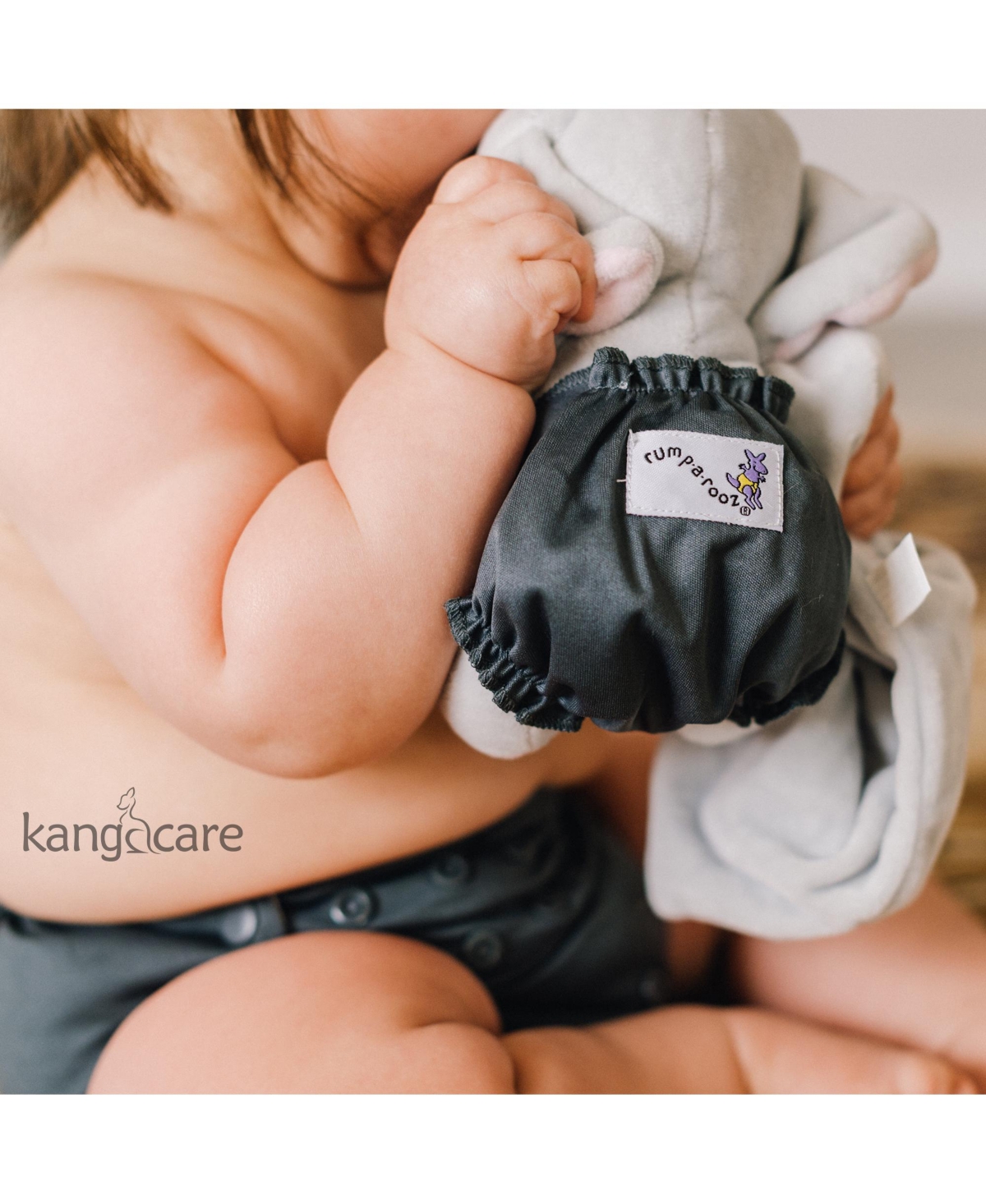 Kanga Care Rumparooz Reusable Baby Doll Diaper Set (2pk) for 10-16 Inch Dolls - Dexter  phantom