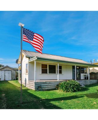 Bravery 20 Ft Aluminum Sectional Flagpole with 3x5 Ft US Flag Gold Ball Outdoor