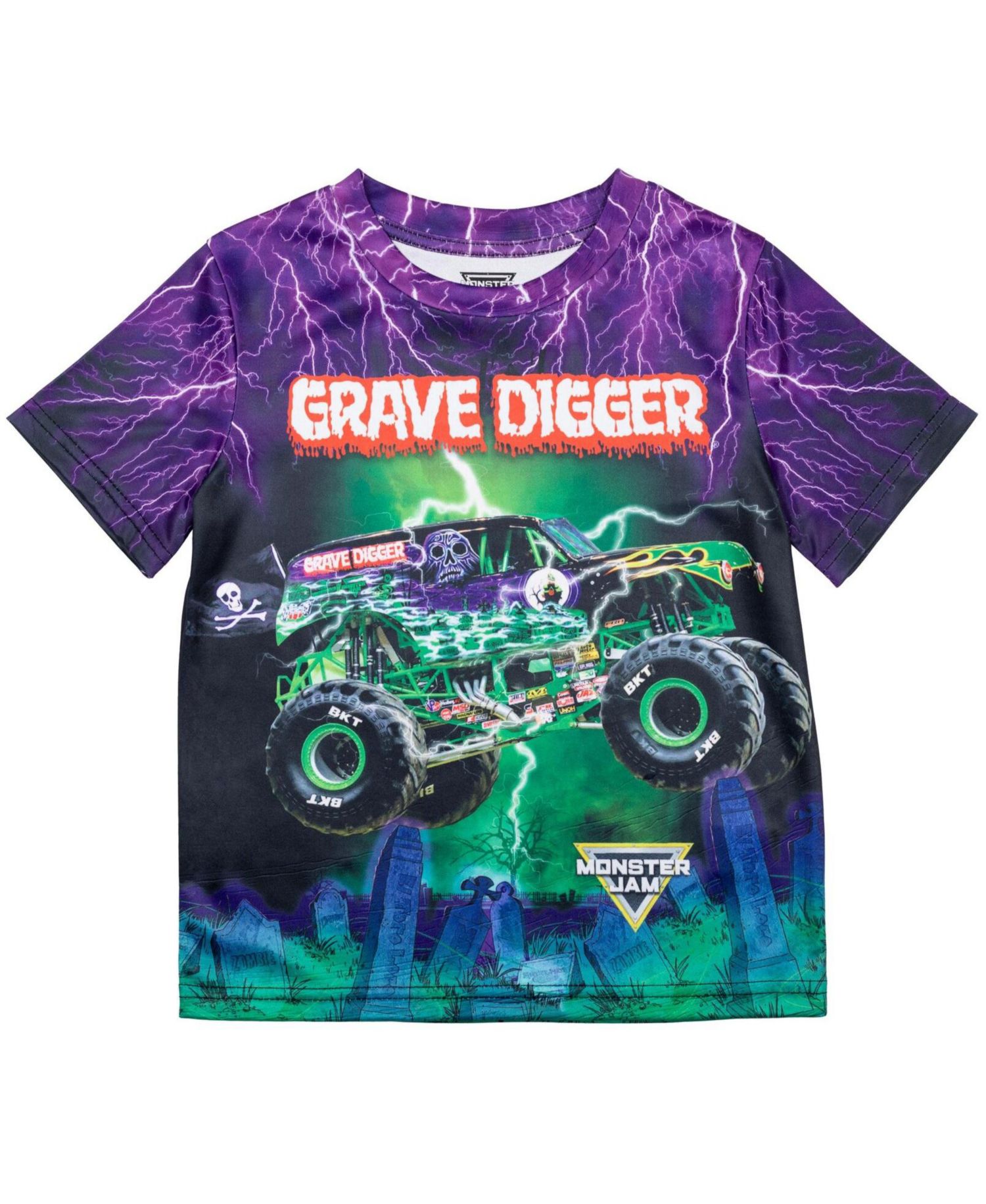 Boys 3 Pack T-Shirts to Grave Digger El Toro Loco Megalodon
