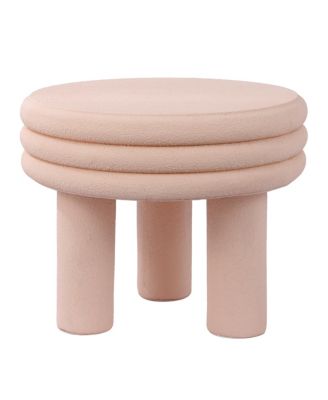 Rashida 17.75" Contemporary Minimalist Curvy High Indoor/Outdoor Accent Table, White Frosted