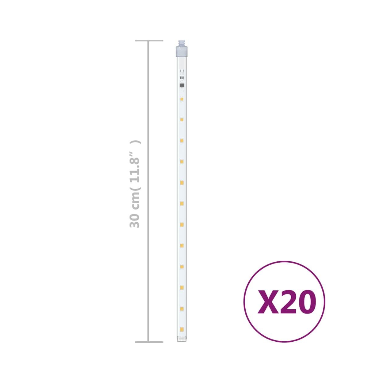 vidaXL Meteor Lights 20 pcs Warm480 LEDs Indoor Outdoor - White