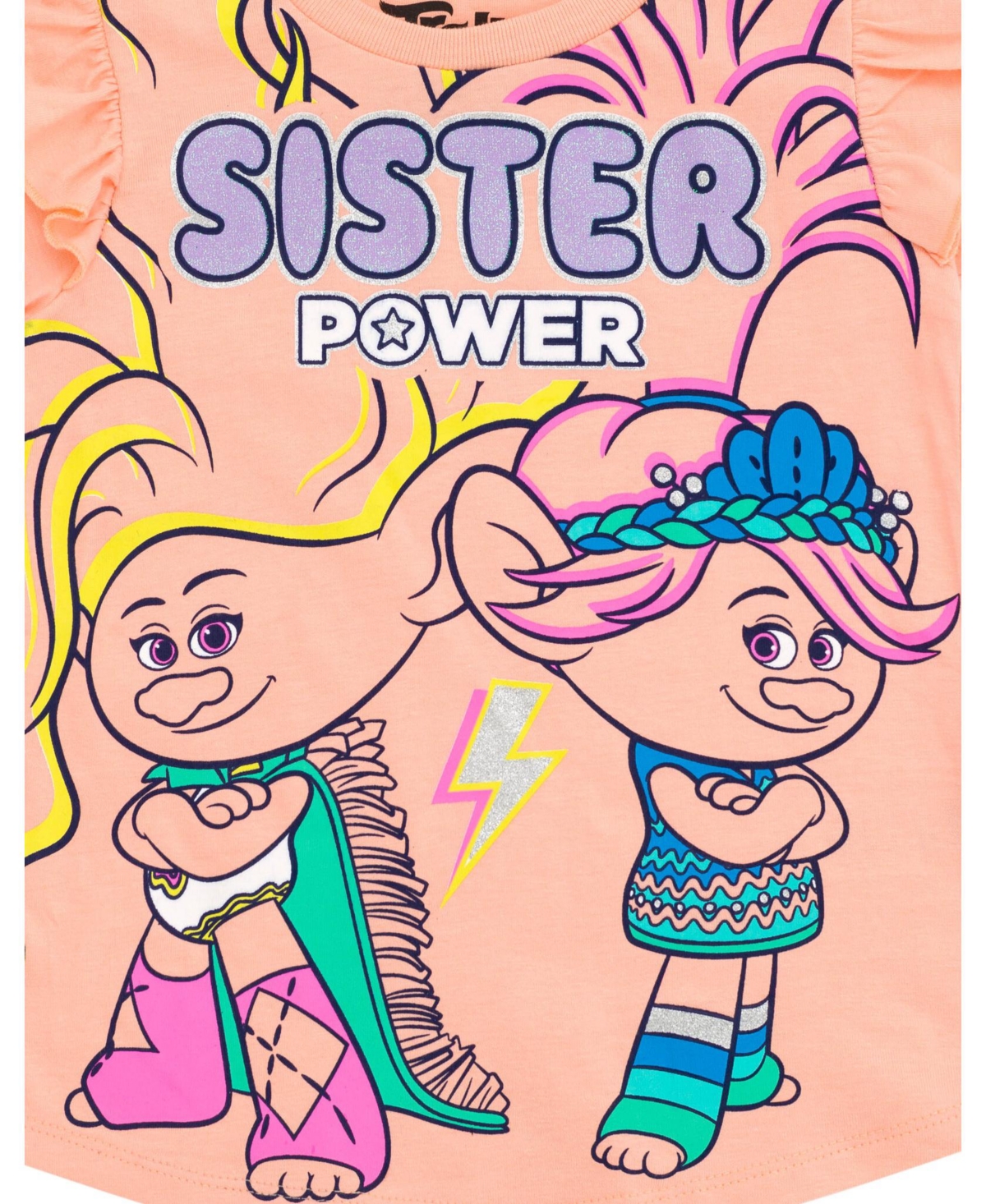 Dreamworks Toddler Girls Trolls Poppy Viva Tunic T-Shirt and Leggings Outfit Set -/ purple