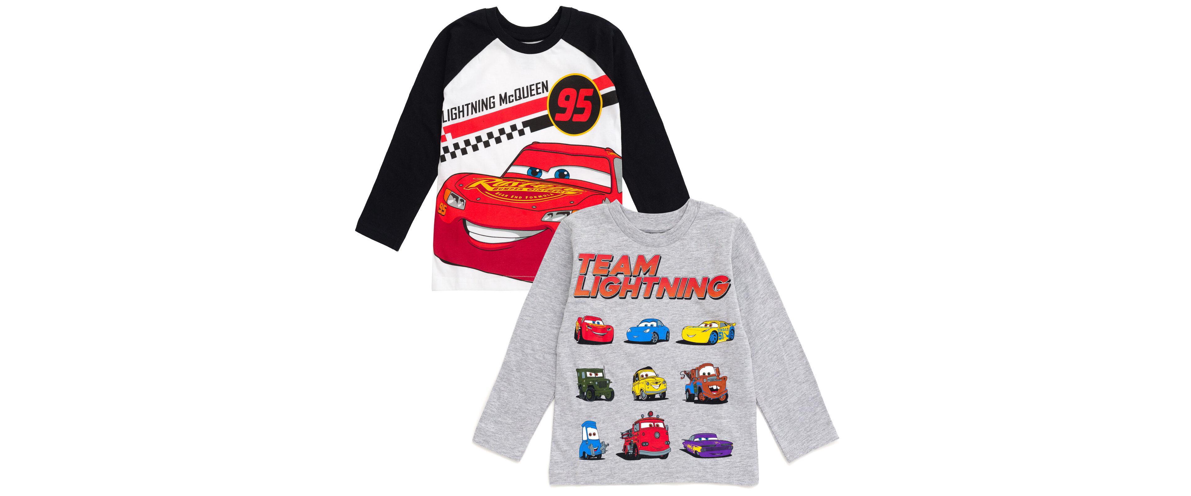 Disney Boys Toy Story Cars Lion King Guard Mickey Mouse 2 Pack Cosplay Long Sleeve T-Shirts to