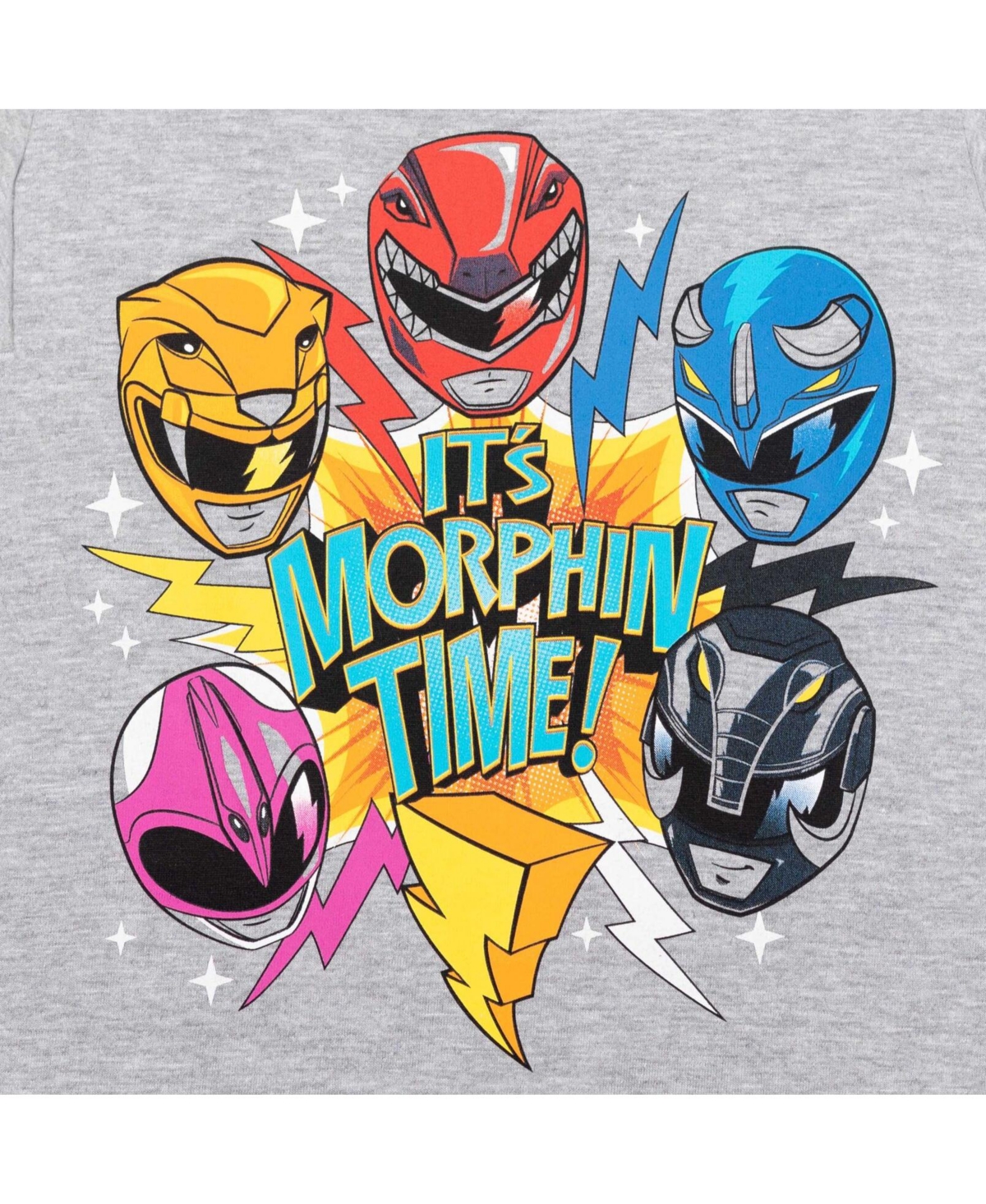 Power Rangers Boys Red YellowBlack Pink 3 Pack T-Shirts to -/gray /red