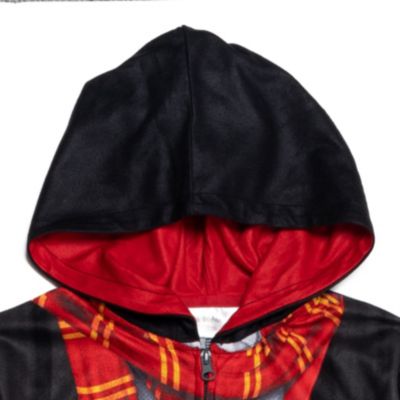 Big Boys Gryffindor Fleece Zip Up Costume Coverall