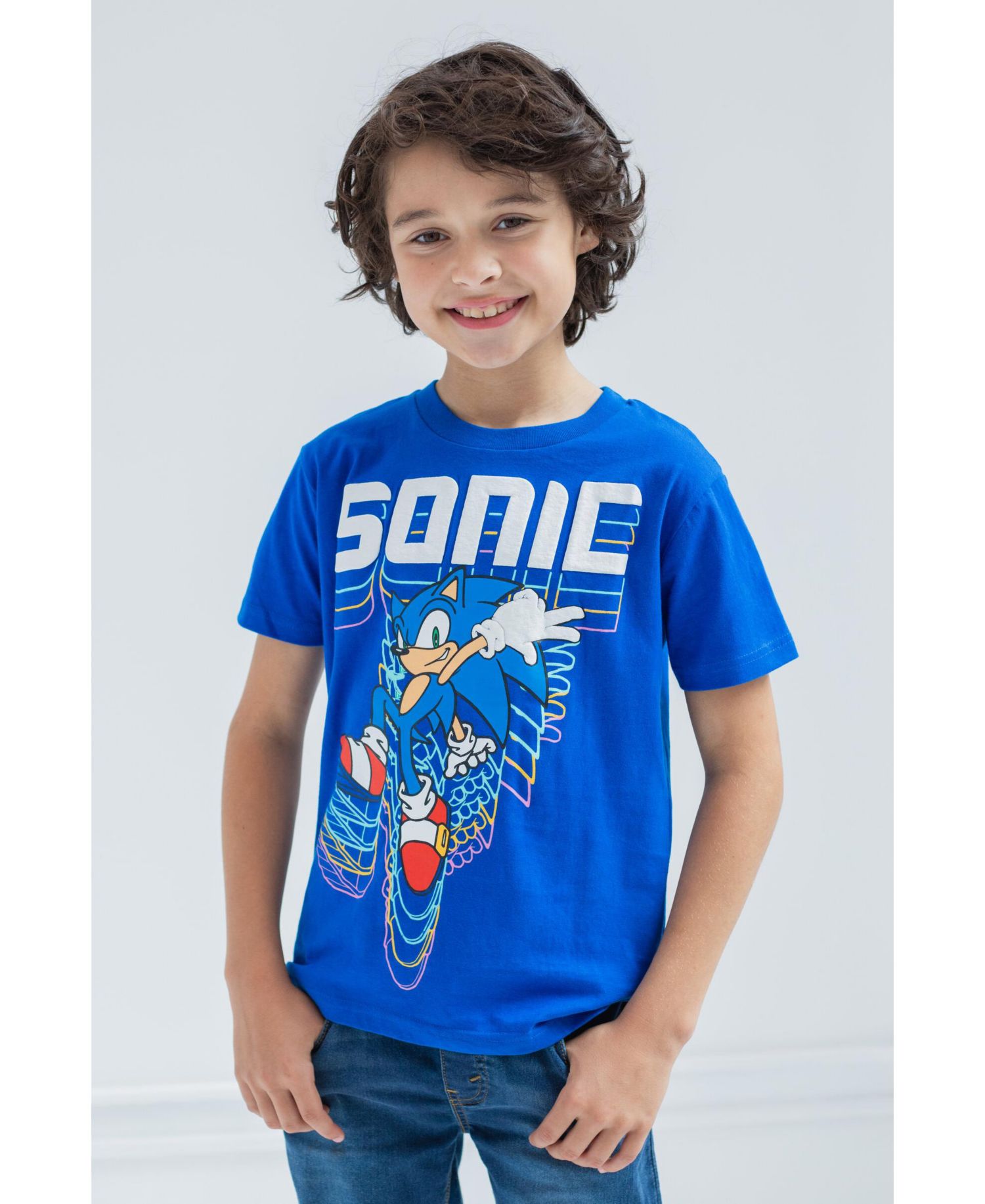 Boys Tails Sonic The Hedgehog Knuckles Shadow 3 Pack Graphic T-Shirts to