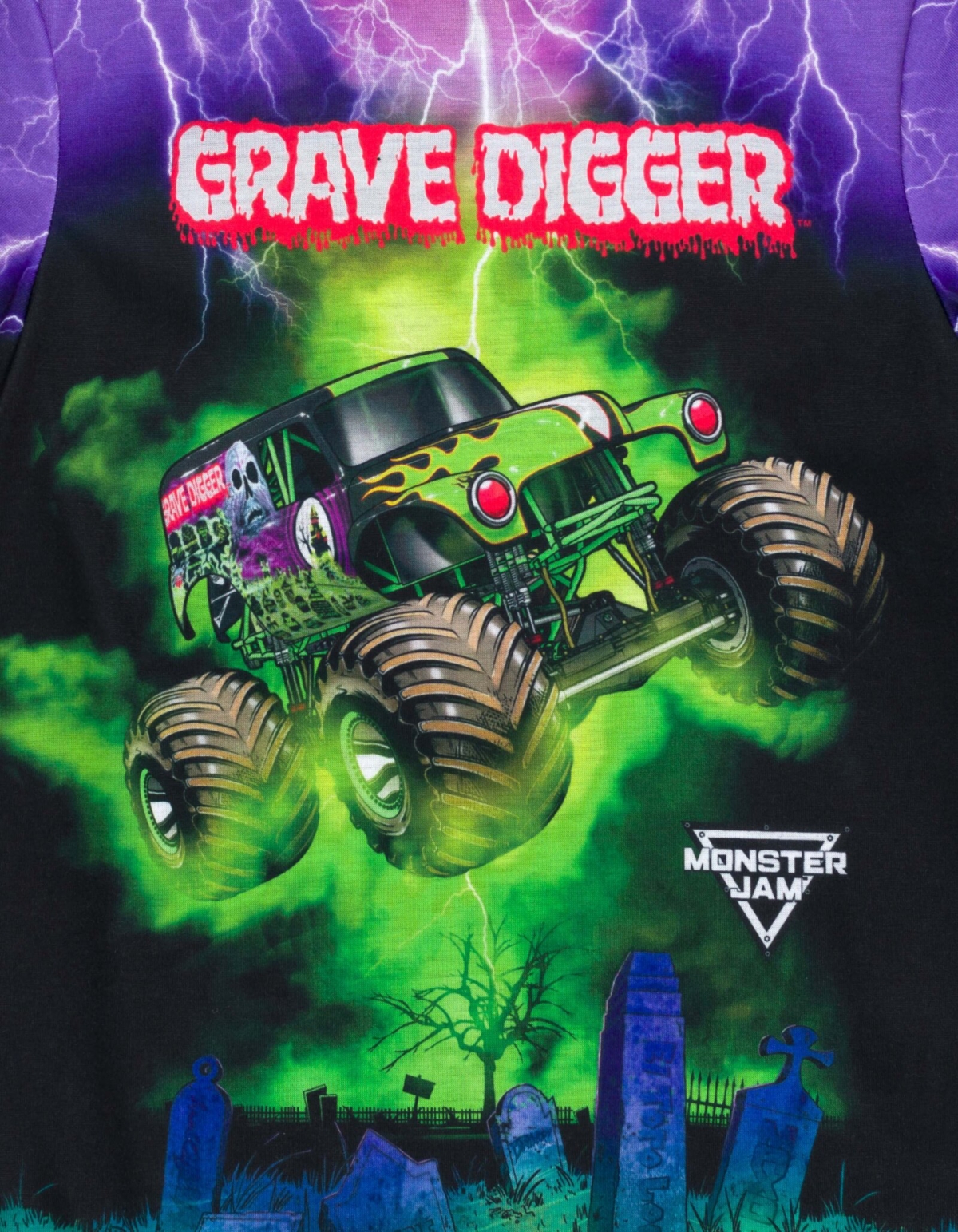 Monster Jam Toddler Boys Pullover Pajama Shirt and Shorts Sleep Set toEl Toro Loco Megalodon - Grave digger