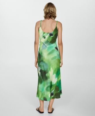 MANGO Women's Draped Detail Printed Dress