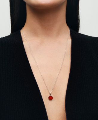 Sterling Silver Red Murano Glass Engravable Mini Medallion Charm