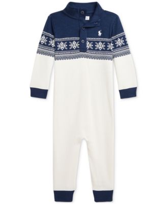 Polo Ralph Lauren - Baby Cotton Snowflake-Print Coverall