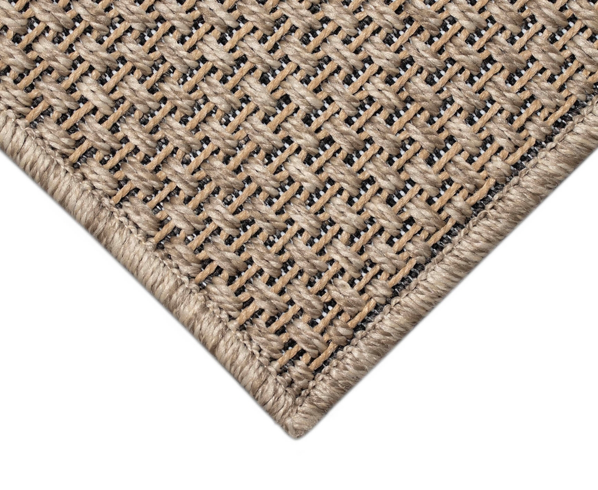 Liora Manne Monaco Multi Border 6'6"x9'4" Area Rug In Taupe