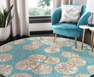 Capri Sea Biscuit 3'x3' Round Area Rug