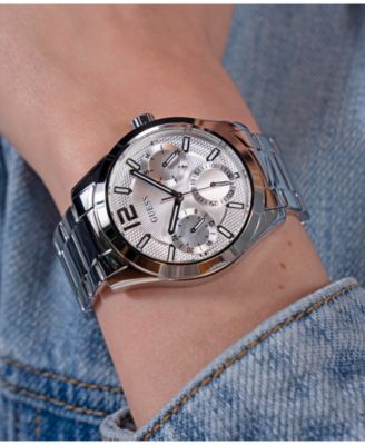 Women's Multi-Function Silver Stainless Steel Watch 38mm