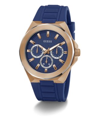 Men's Multi-Function Blue Silicone Watch 46mm