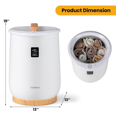 20L Bathroom Towel Warmer Bucket with Fragrance Holder & LCD Display