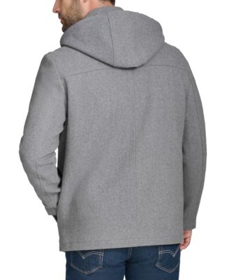 Men's Full-Zip Twill Field Jacket with Removable Hood 