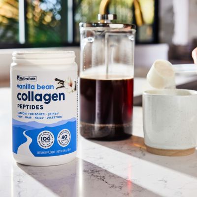 Collagen Peptides - Type 1 & 3 Grass-Fed Powder for Hair, Skin, Nails, Bones & Joints. Keto, Paleo, Gluten-Free (Vanilla Bean, 230g)