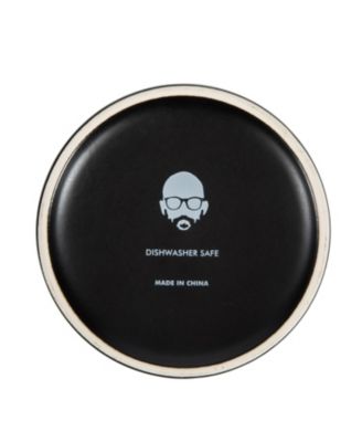 Stoneware Salt Cellar W/ Wood Lid - Stoneware - 4" X 3.5"