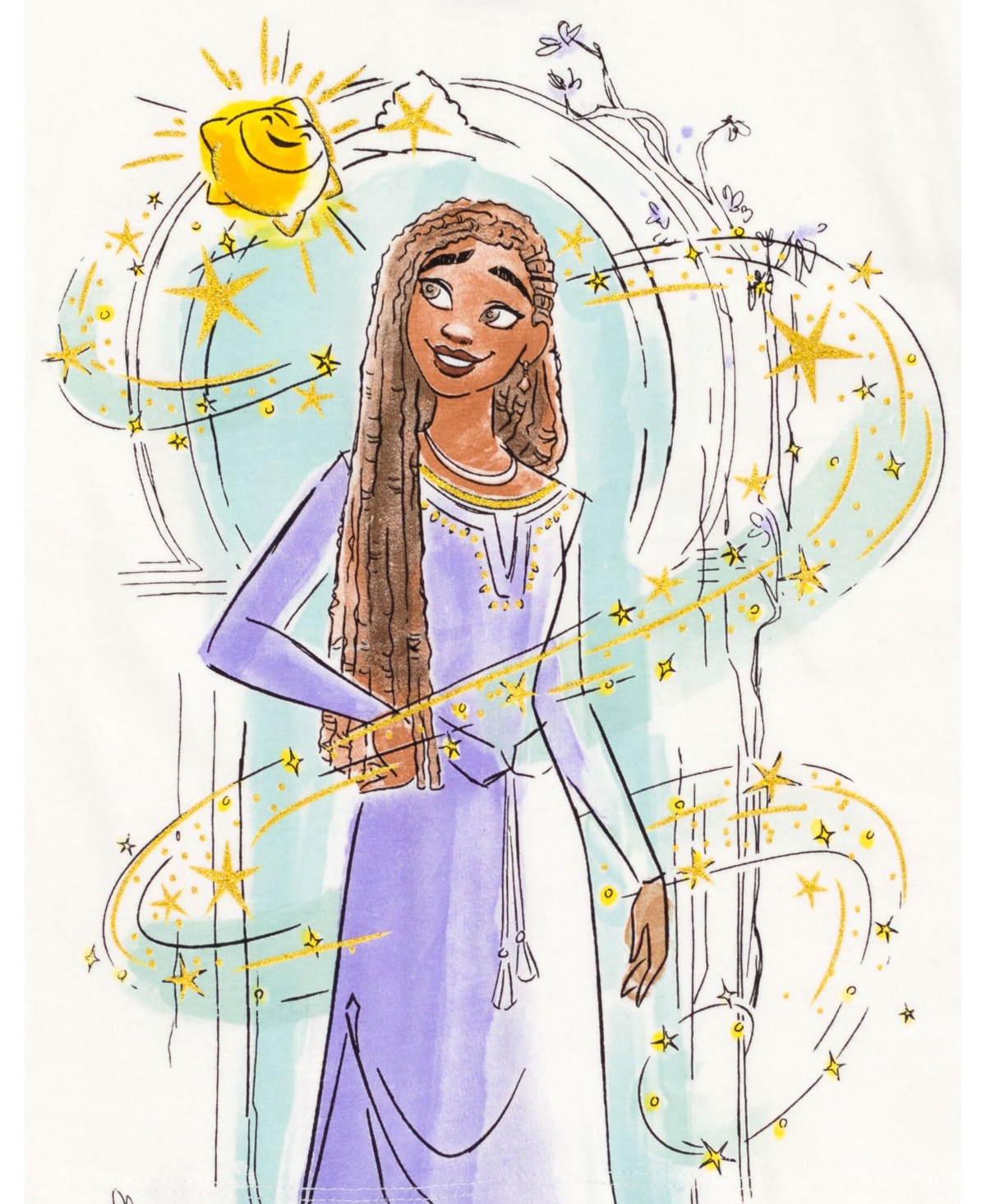 Disney Toddler Girls Wish Asha Star T-Shirt and Leggings Outfit Set to -/ purple