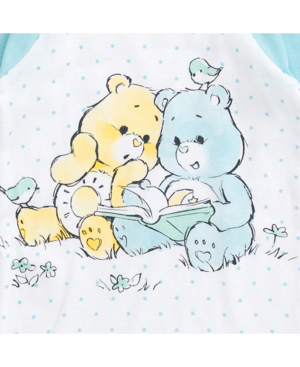 Care Bears Baby Girls Baby Bedtime Bear Funshine Bear Pajama Shirt and Pants Sleep Set Newborn -/ blue