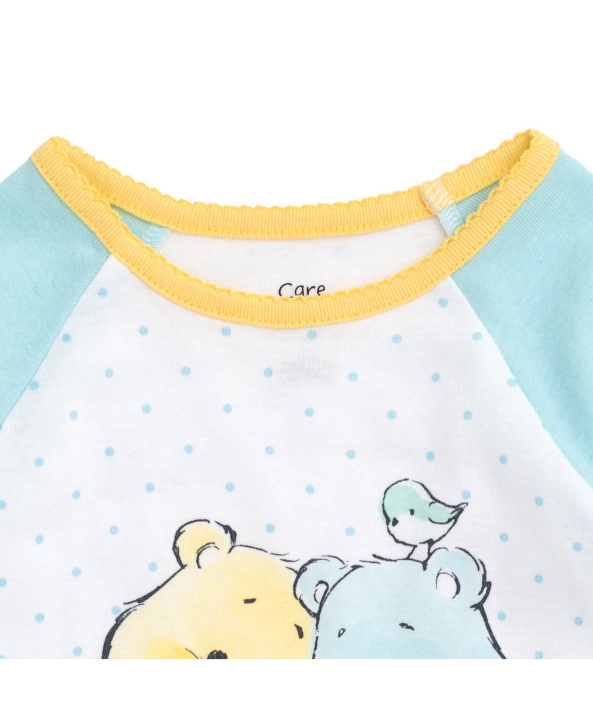 Care Bears Baby Girls Baby Bedtime Bear Funshine Bear Pajama Shirt and Pants Sleep Set Newborn -/ blue