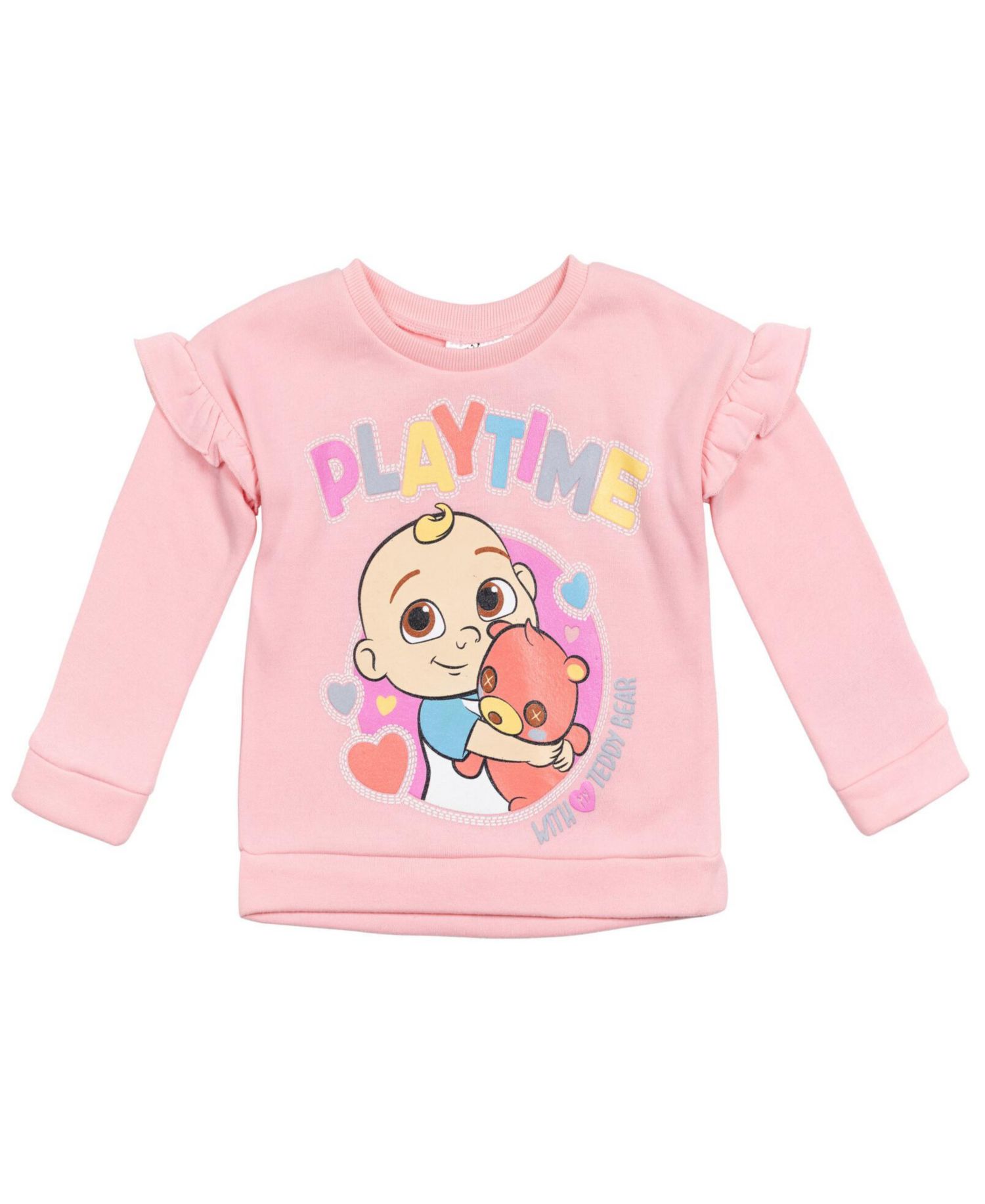 Baby Girls JJ Pullover Fleece Sweatshirt and Pants Set to