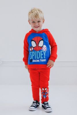 Toddler Boys Marvel Fleece Pullover Hoodie and Pants Outfit Set