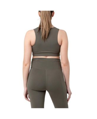 Maternity Ripe Tempo Active Crop Top Khaki
