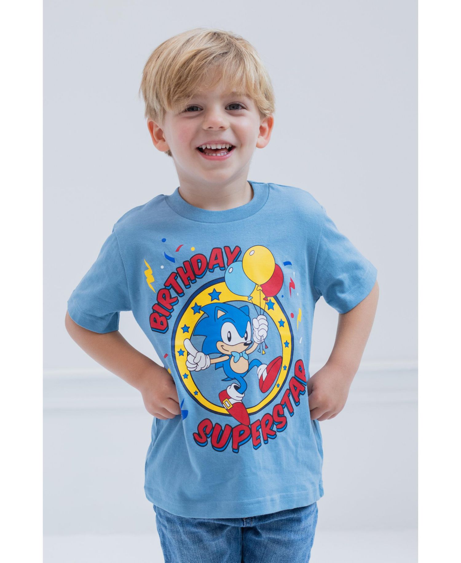 Little Boys (5-12) Sonic the Hedgehog Short Sleeve T-Shirt