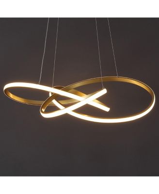 Alexia 25" Abstract Integrated LED Metal Adjustable Pendant