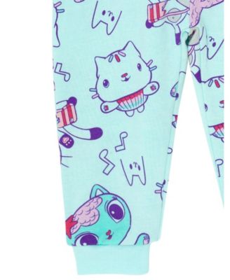 Girls Pandy Paws Cakey Cat MerCat Fleece Zip Up Coverall to