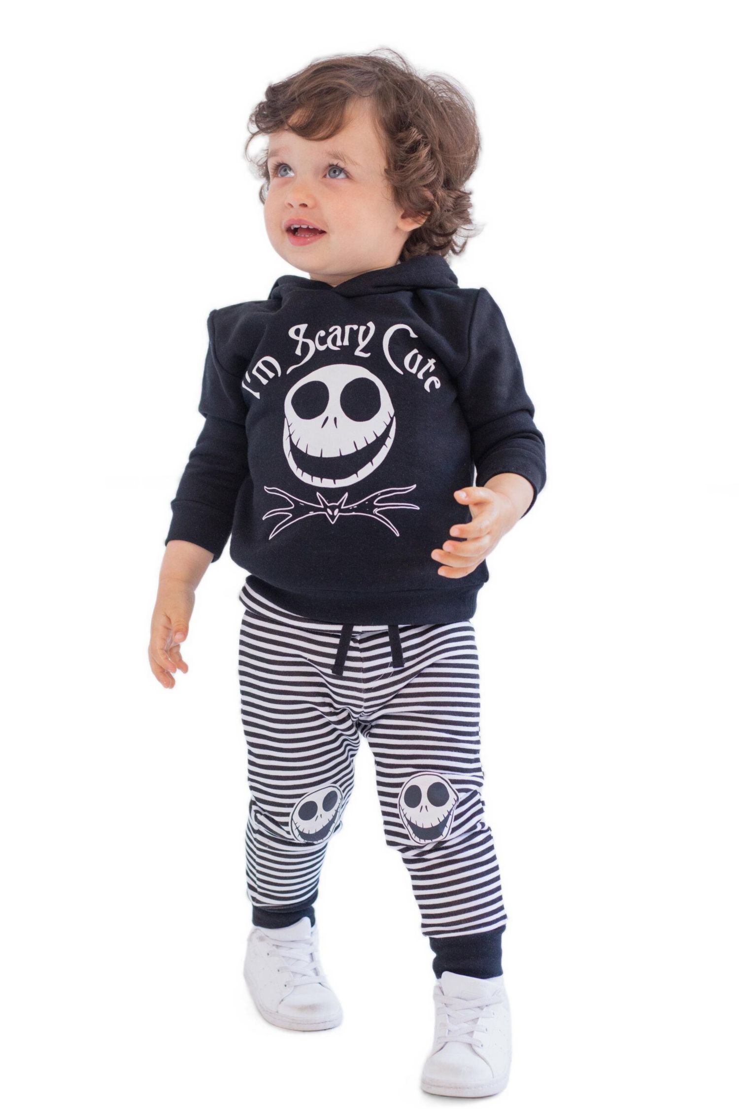 Boys (6-12) Jack Skellington Fleece Pullover Hoodie and Pants Outfit Set