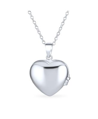 Keepsake  Marcasite Red Garnet Heart Locket Necklace Sterling Silver