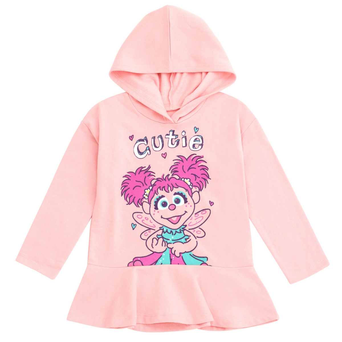 Sesame Street Baby Girls Rainbow Fleece Hoodie and Leggings Outfit Set to
