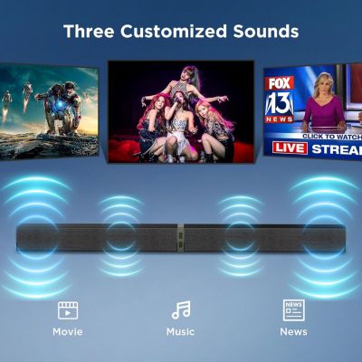 Sound Bar for TV Bluetooth Speakers with ARC/Optical/AUX Connection