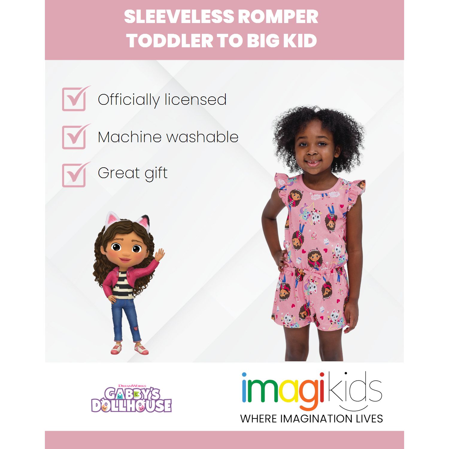 Girls French Terry Sleeveless Romper