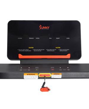 Interactive Slim Folding Treadmill with 12-Level Auto Incline, Advanced Brushless Motor & FREE SunnyFit App via Bluetooth – T722022