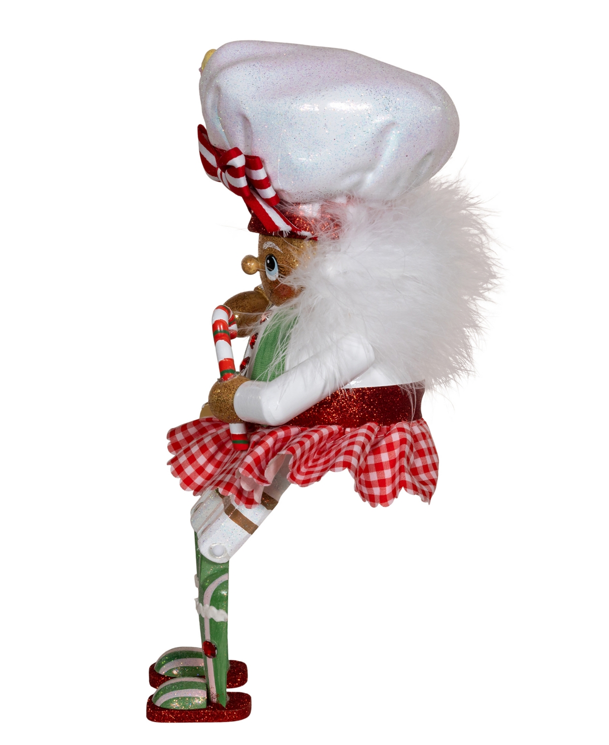 Kurt Adler 11-inch Hollywood Gingerbread Baker Girl Shelf Sitter Nutcracker In Multicolored