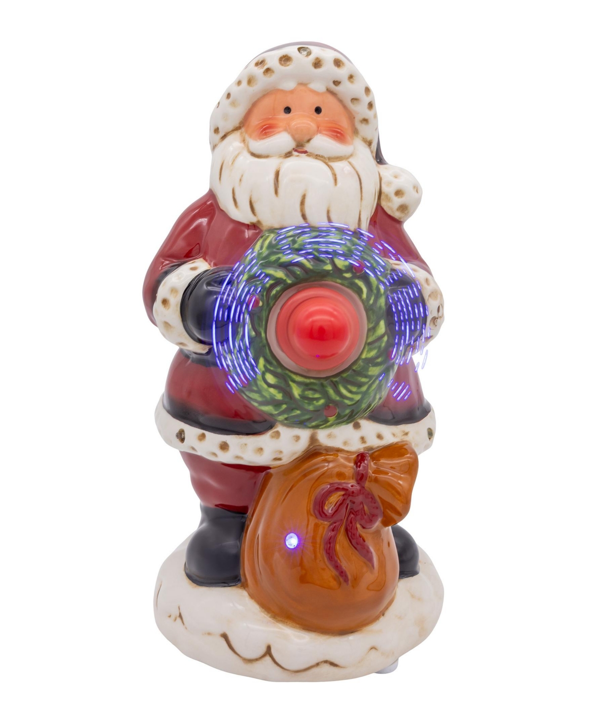 Kurt Adler 10-Inch Battery Operated Musical Santa Table Piece with Digital Propeller