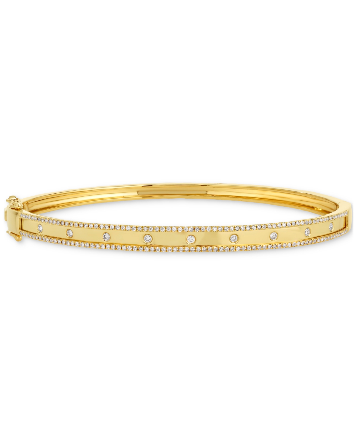 Vanilla Diamond & Nude Diamond Bangle Bracelet (1/2 ct. t.w.) in 14k Gold - Yellow Gold