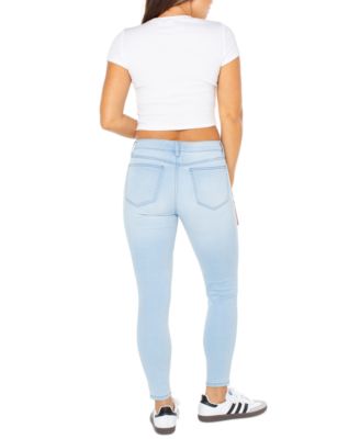 Juniors' Mid Rise Skinny Ankle Jeans