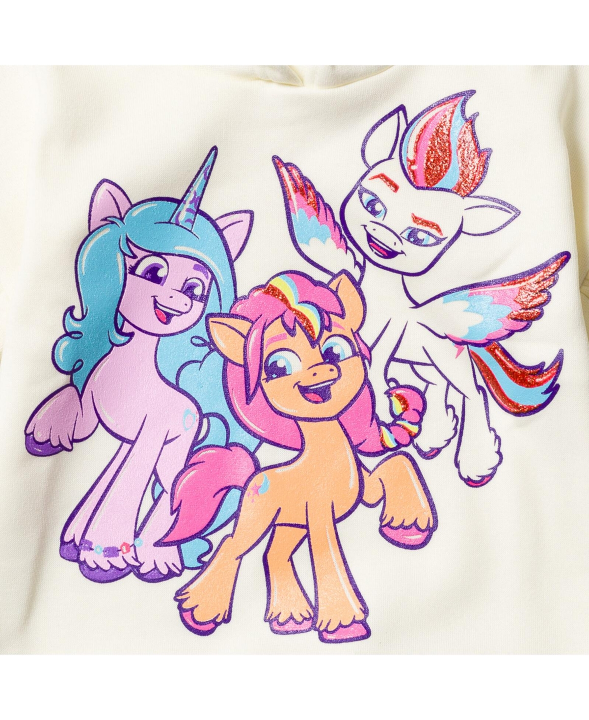 My Little Pony Toddler Girls My Pony Zipp Storm Sunny Starscout Izzy Moonbow Pullover Fleece Hoodie & Leggings Outfit Set Toddler to Big Kid -/