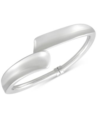 Macy's - Flared Edge Bypass Bangle Bracelet in Sterling Silver
