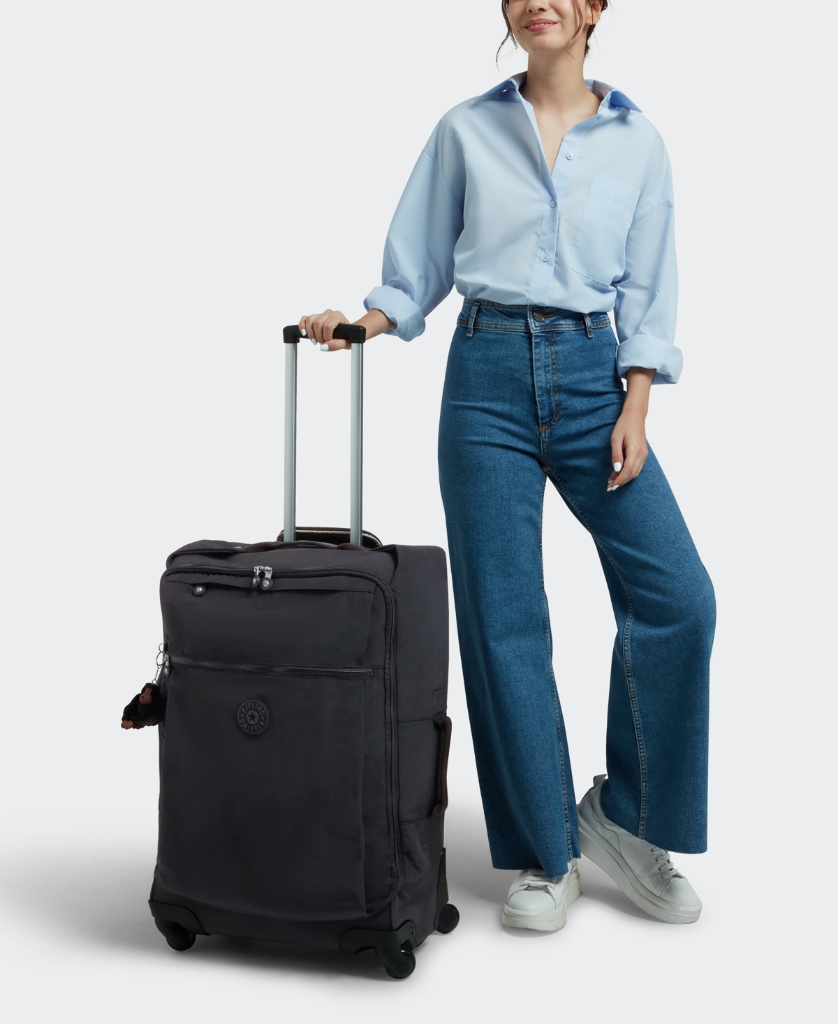 Kipling Spontaneous 26" Medium Rolling Luggage In Black Tonal