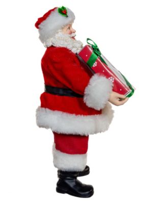 10.5-Inch Fabrich&eacute; Santa with Box of Donuts