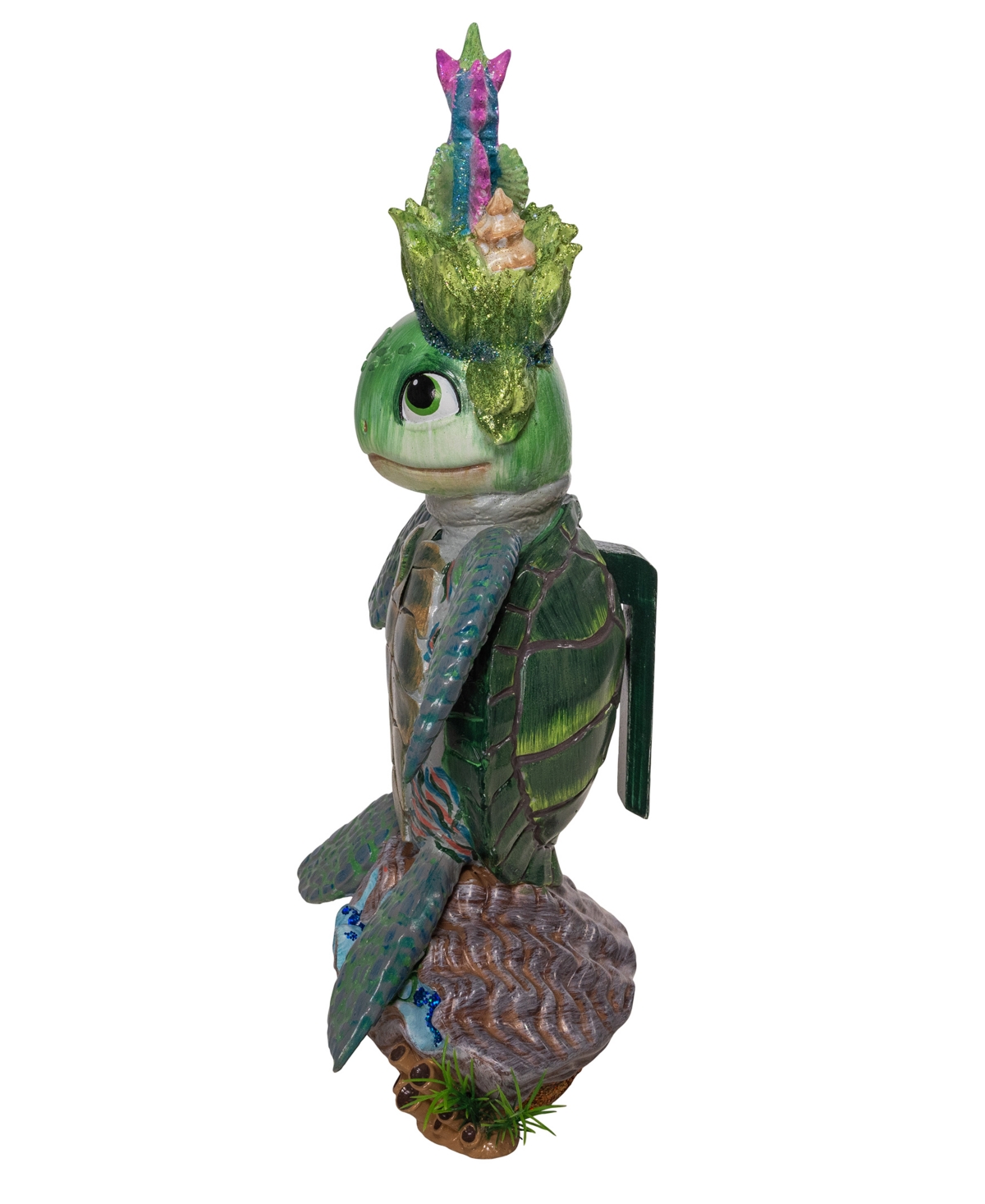 Kurt Adler 16-inch Hollywood Sea Turtle Nutcracker In Green