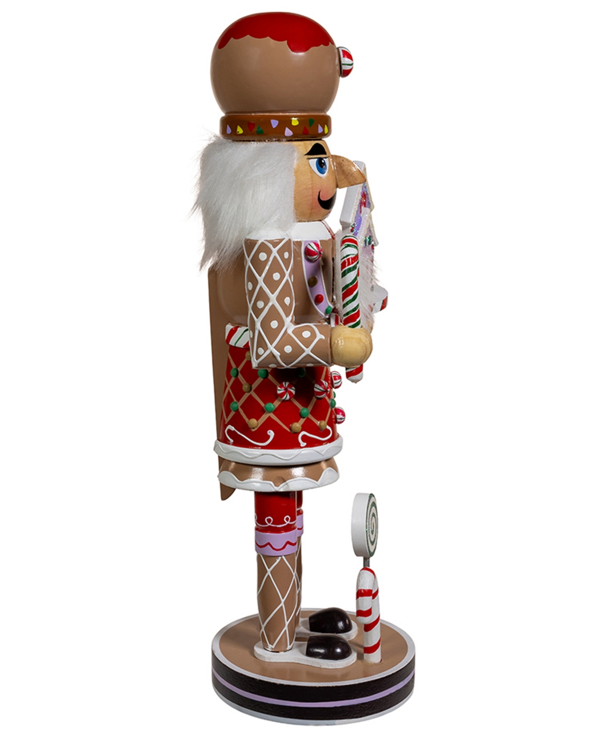 Kurt Adler 12-inch Gingerbread Nutcracker In Red