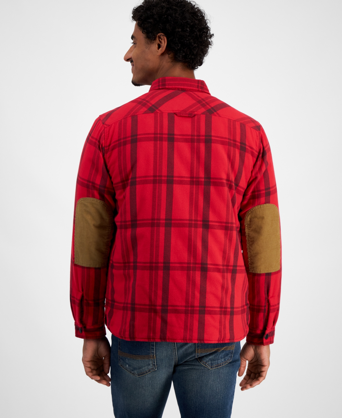 Sun + Stone Men's Amos Long Sleeve Snap-Front Plaid Shirt Jacket, Created for Macy's
