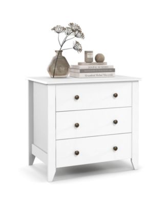 3 Drawer Dresser Chest of Drawers Bedside Table For Bedroom